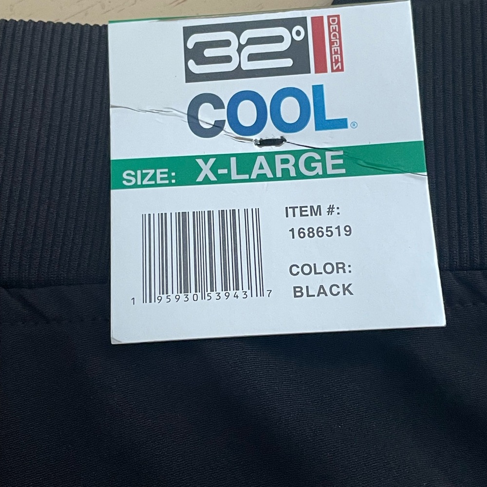 NWT 32 Degrees Cool Pull-On Comfort Pant - Black - Size XL 28.5" inseam - Picture 7 of 12